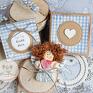 hand made scrapbooking kartki anioł z intencją. kartka oraz pudełeczko. personalizowana treść