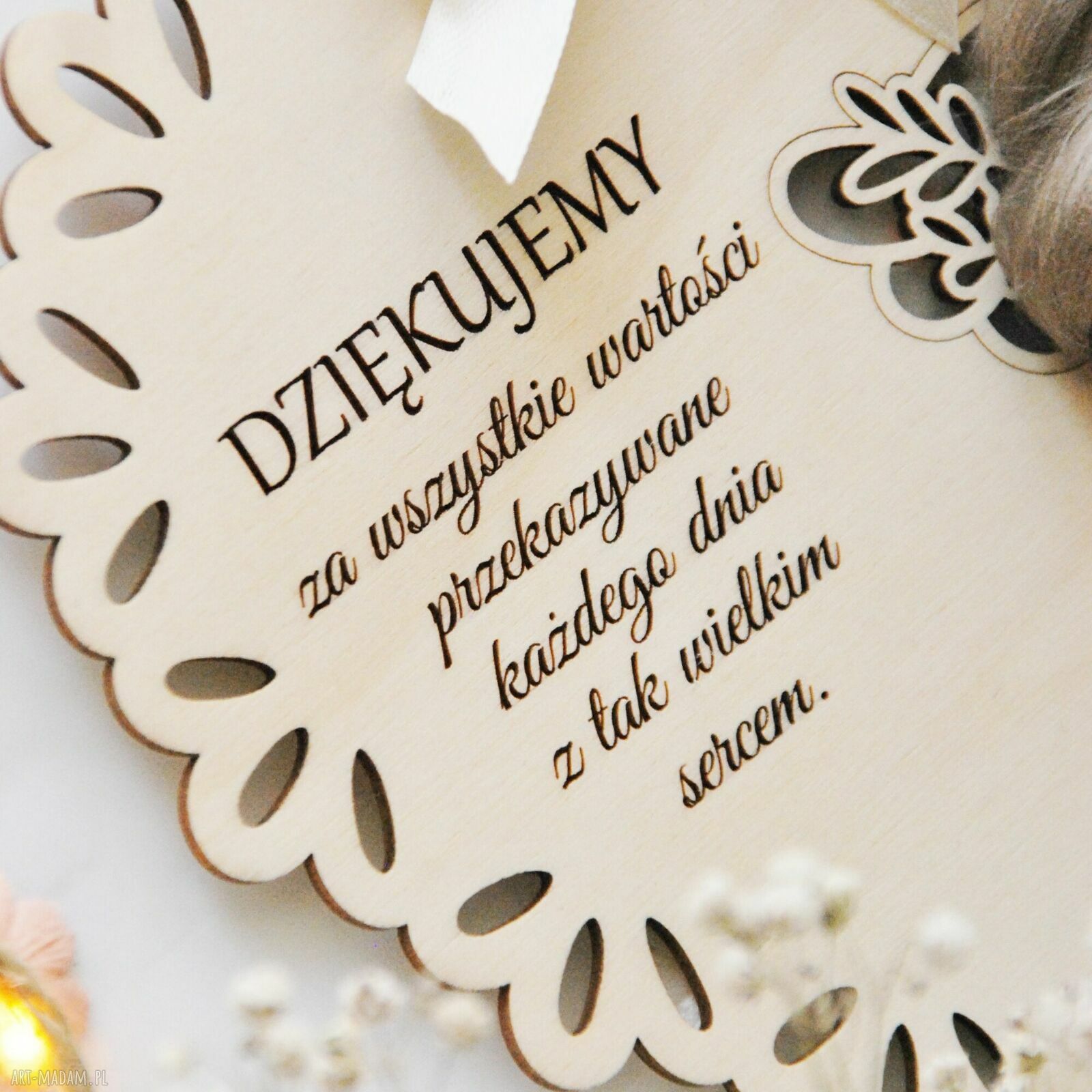 Ręcznie wykonany anioł dla nauczycielki - wyjątkowy prezent z sercem