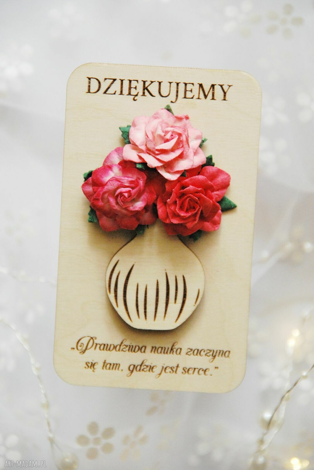 Magnes na lodówkę dla nauczyciela i nauczycielki - podziękowanie