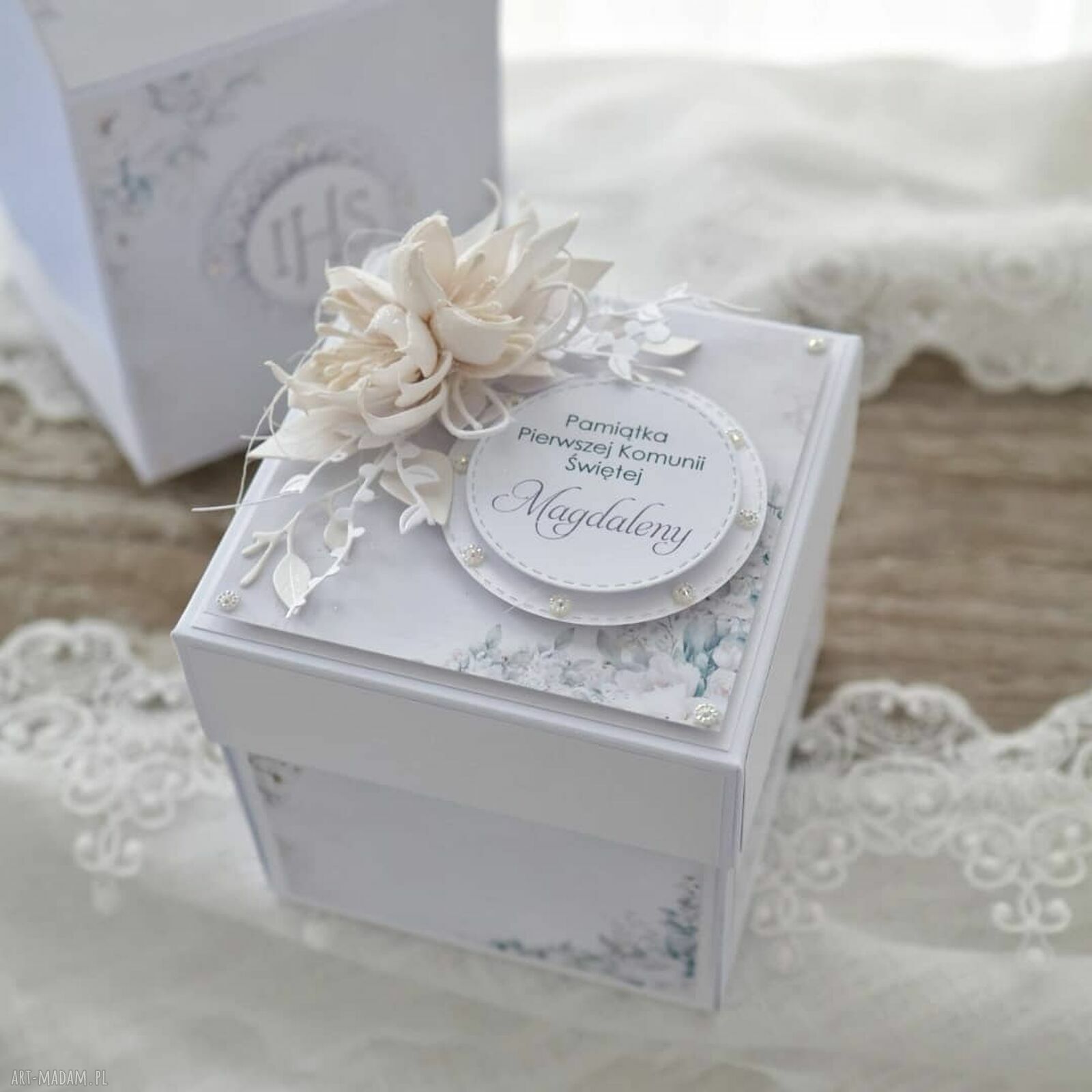 Prezent na Pierwszą Komunię Świętą - personalizowana kartka dla chłopca