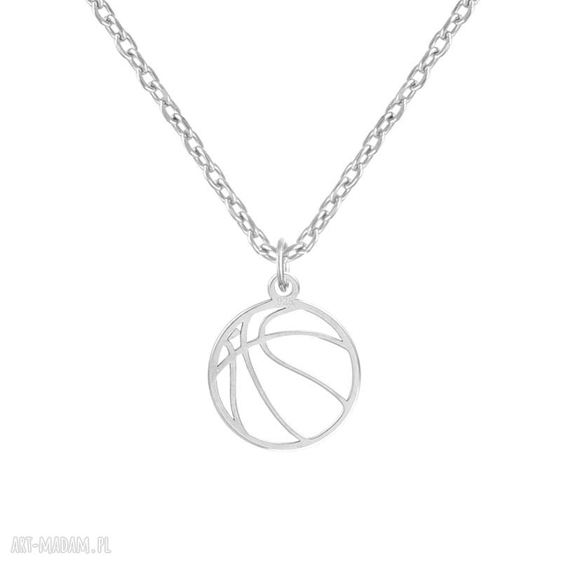 Naszyjnik piłką kosza passion kosz koszykówka sport pasja srebro