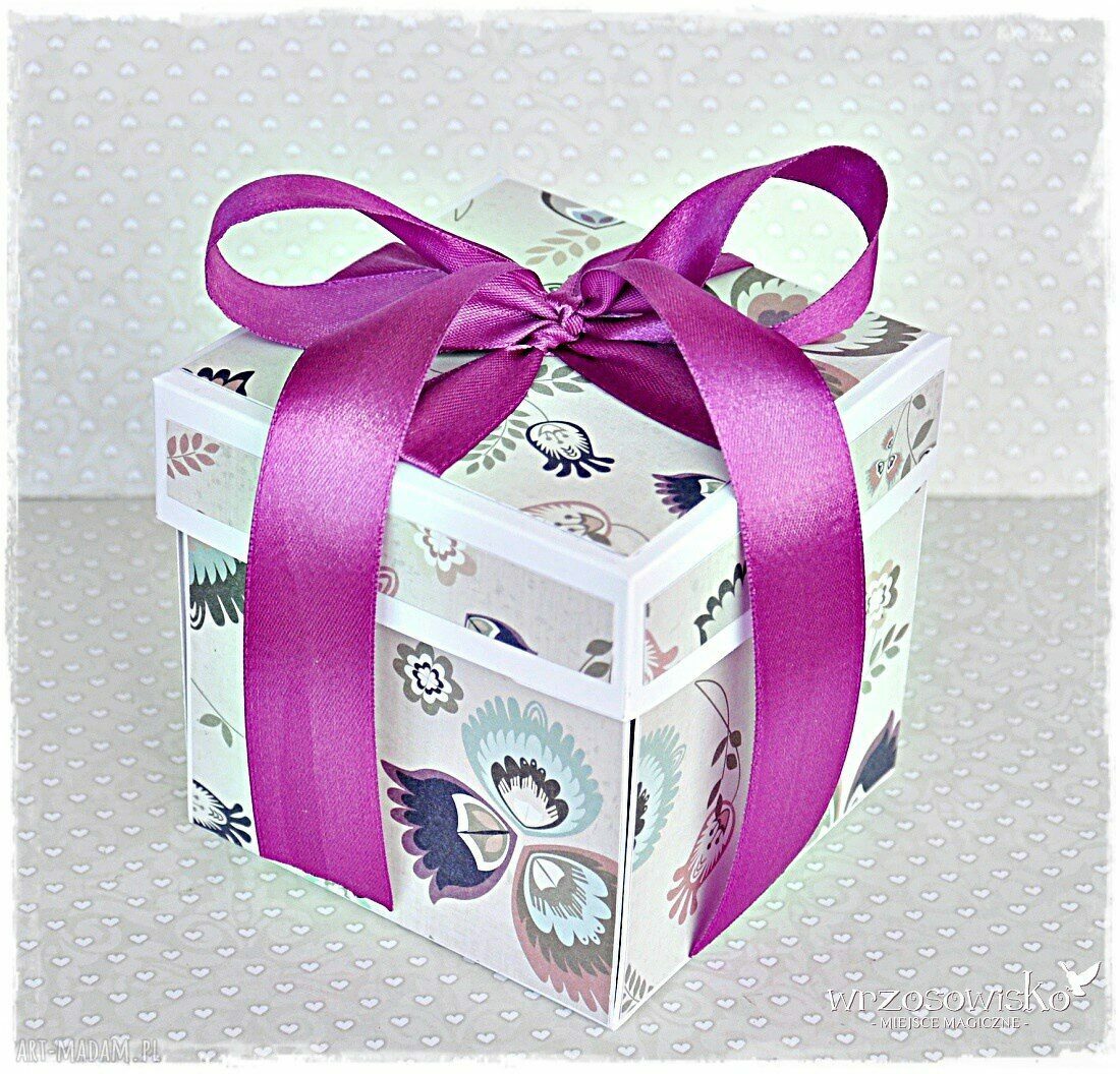 Personalizowany box ślubny FOLK handmade
