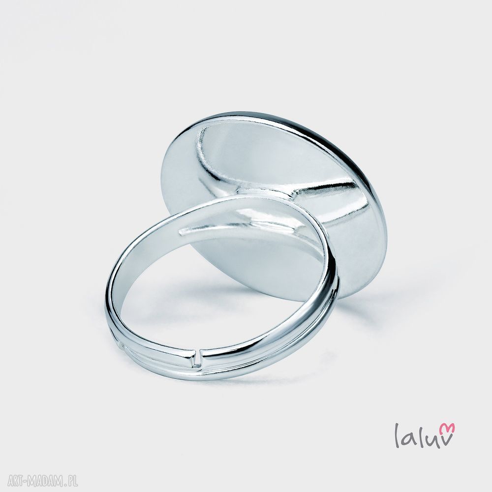 Pierścionek z Twoją Grafiką regulowany i ręcznie robiony