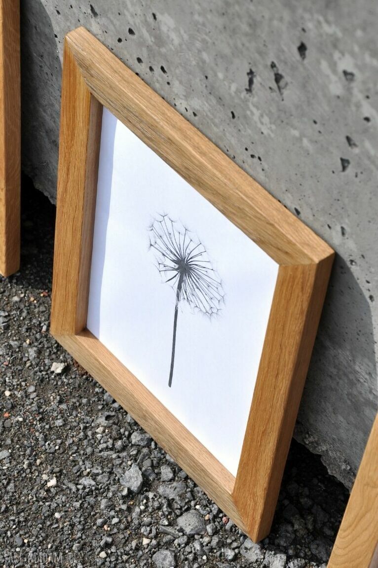 Ramka na zdjęcia dębowa B5 - handmade, stojak lub zawieszenie