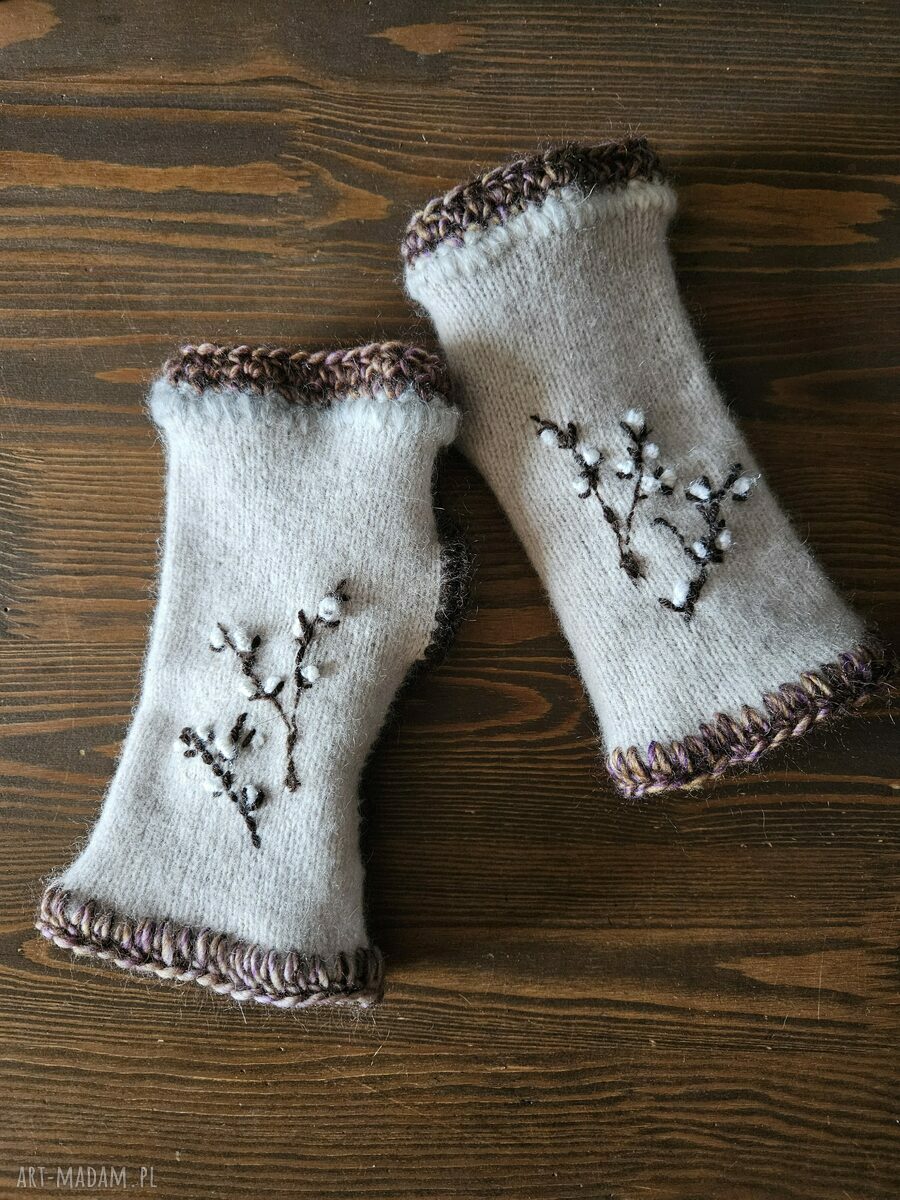 rękawiczki: Rękawiczki mitenki Handmade