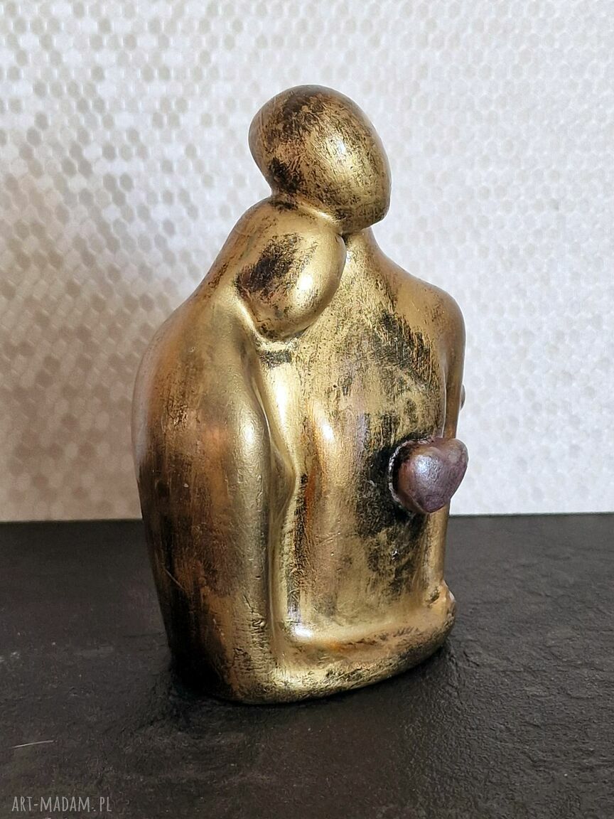 Prezent ślubny z gipsu Jesteś moim skarbem - rzeźba zakochanych 12,3 cm