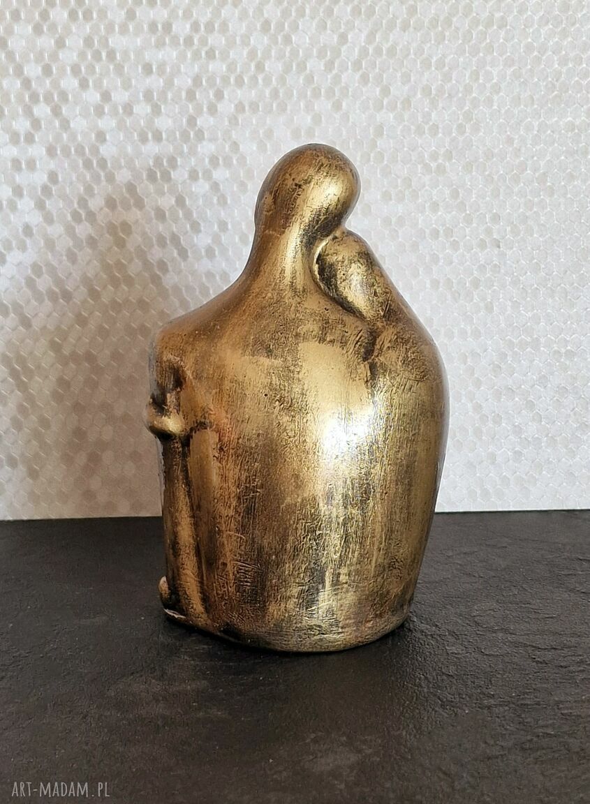 Prezent ślubny z gipsu Jesteś moim skarbem - rzeźba zakochanych 12,3 cm