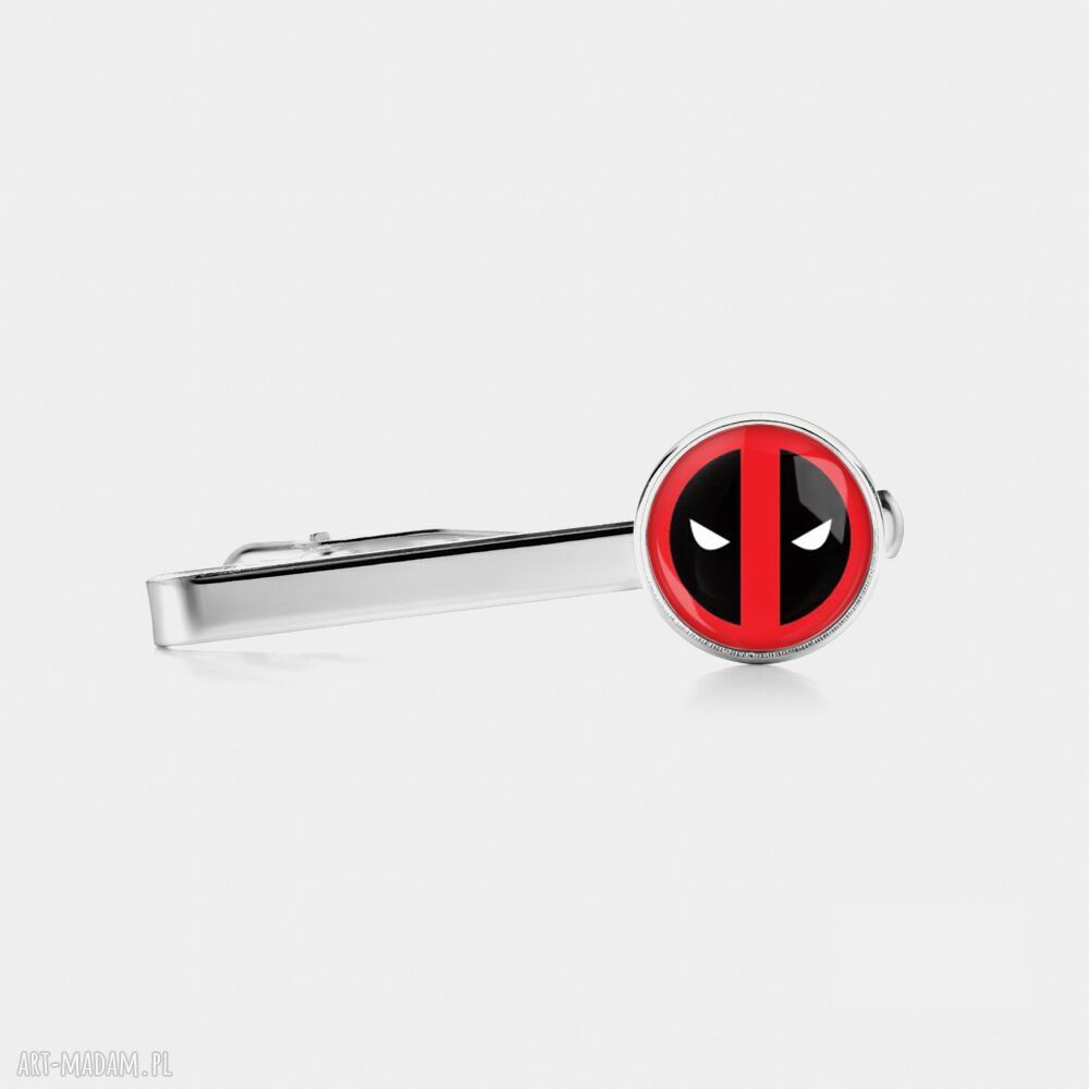 Spinka do krawata DEADPOOL - ręcznie robiona mosiężna, prezent dla niego