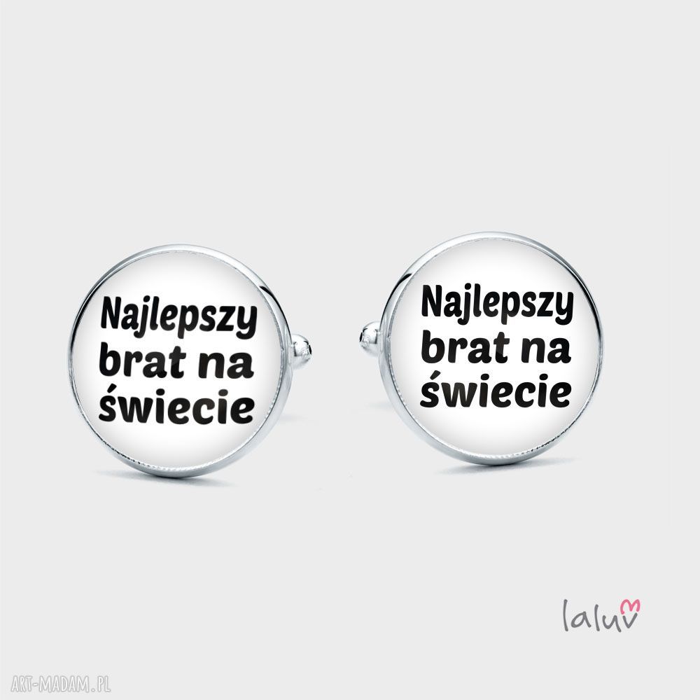 Spinki do mankietów „Najlepszy Brat na świecie” - ręcznie robione