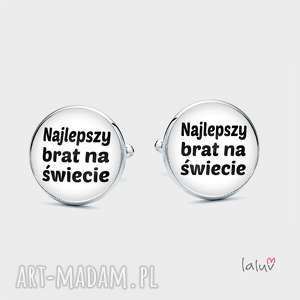 spinki do mankietów najlepszy brat na świecie - srebrne