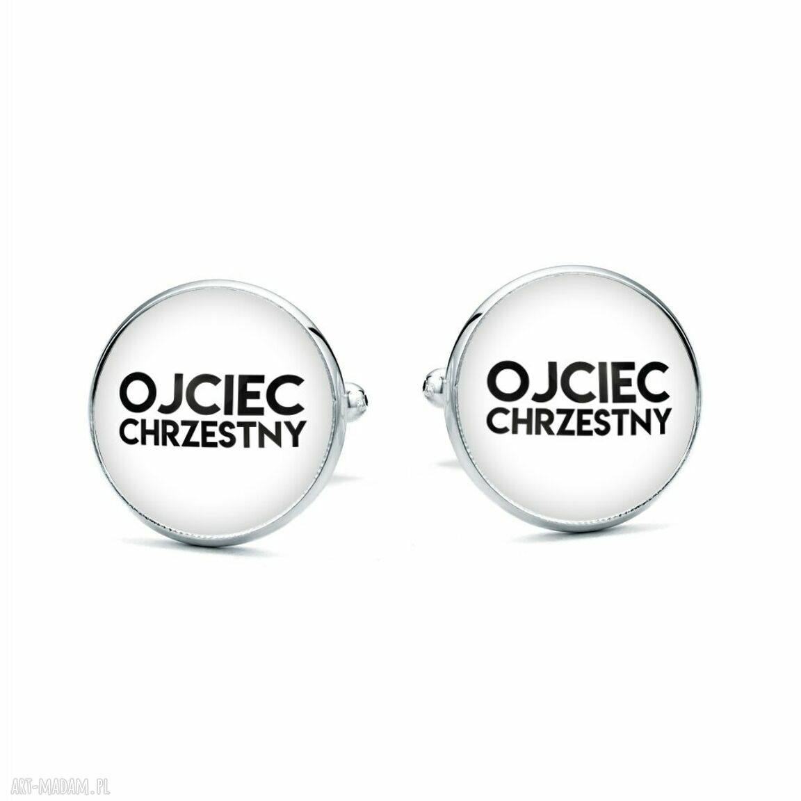 Spinki do mankietów "Ojciec chrzestny" - prezent na chrzest, ręcznie robione