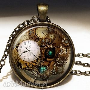 eggin egg steampunk - duży medalion z łańcuszkiem