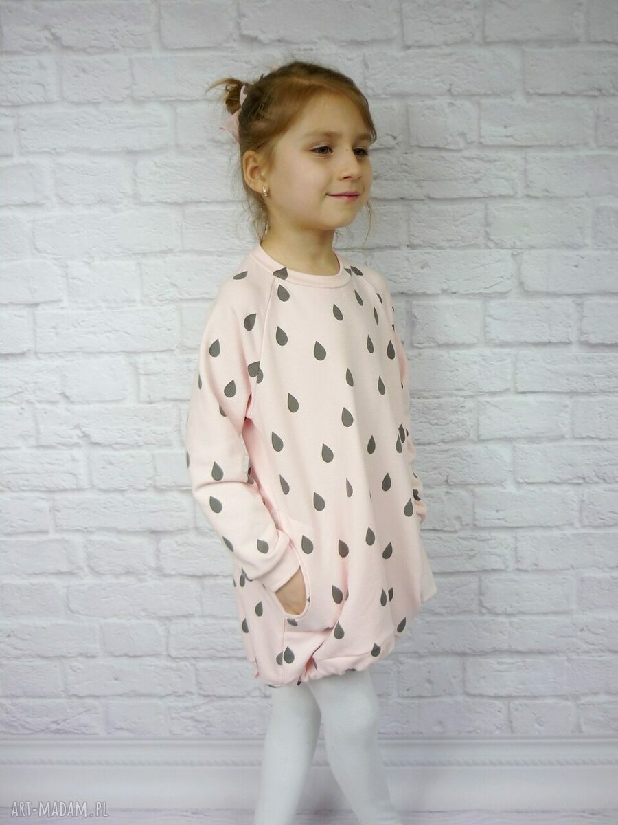 ubranka: Sukienka dla dziewczynki 86 98 krople2 HandMade
