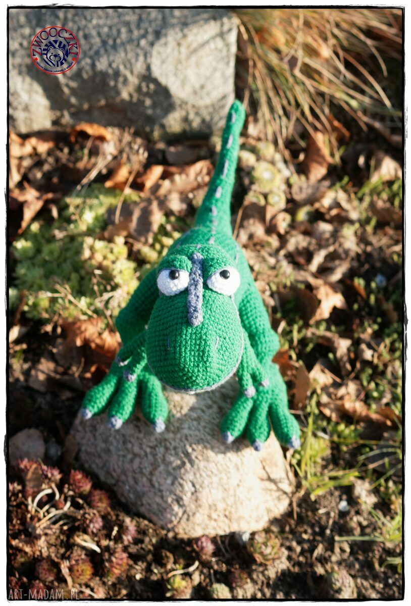 maskotki: Szydełkowy dinozaur hand made