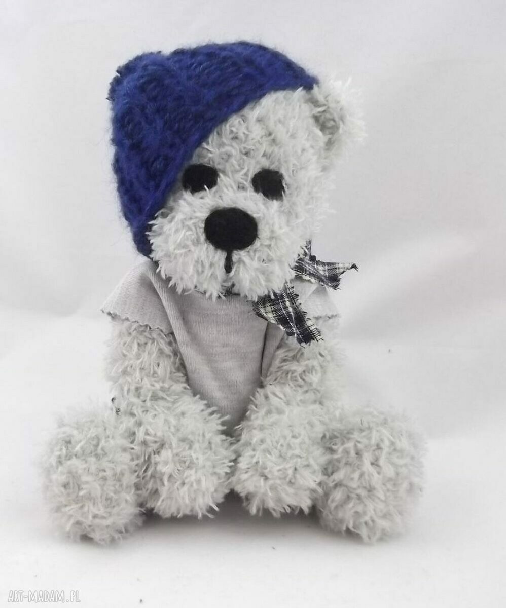 Tomuś - szydełkowa maskotka miś amigurumi 32 cm