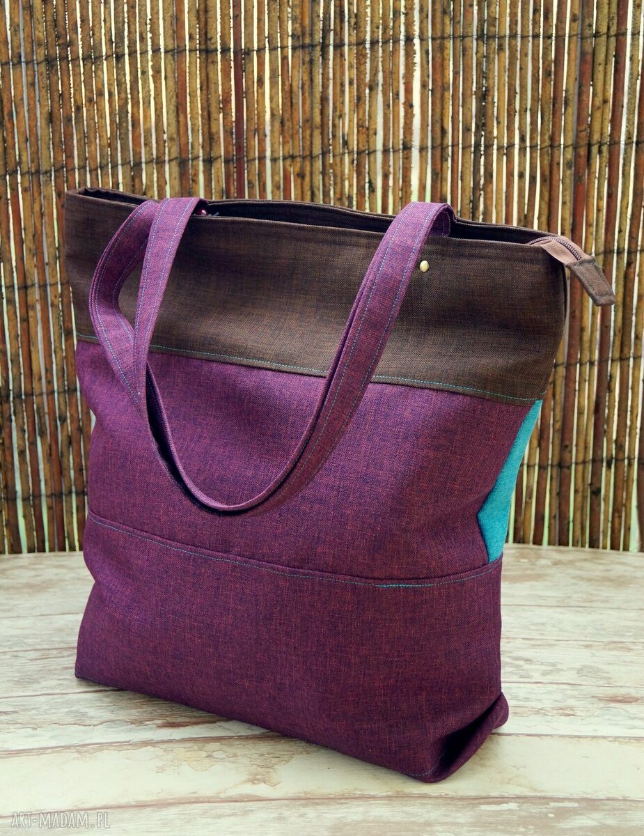 Torba na ramię Happy Art - pojemny shopper do codziennych wyjść