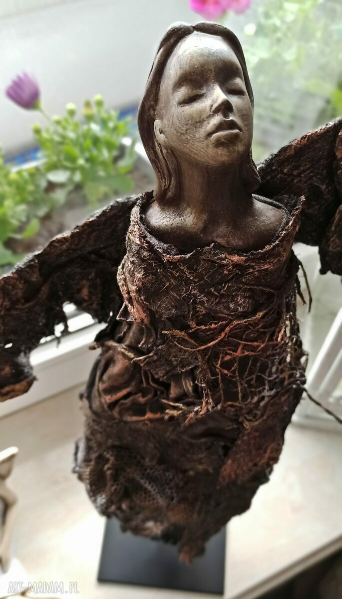 Twój Anioł - unikatowa figura anioła opiekuna handmade (ok. 48 cm)