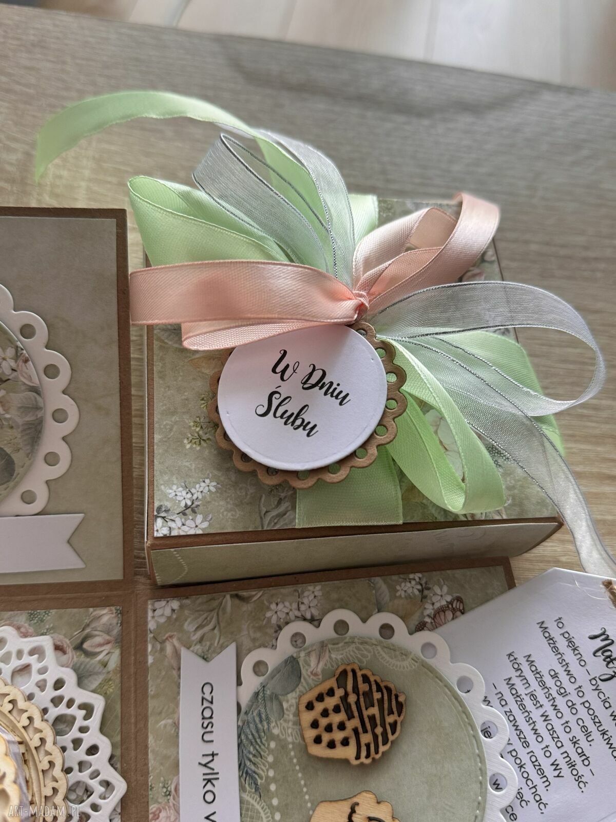 kartki: Prezent wesele ślub kartka exploading box życzenia handmade