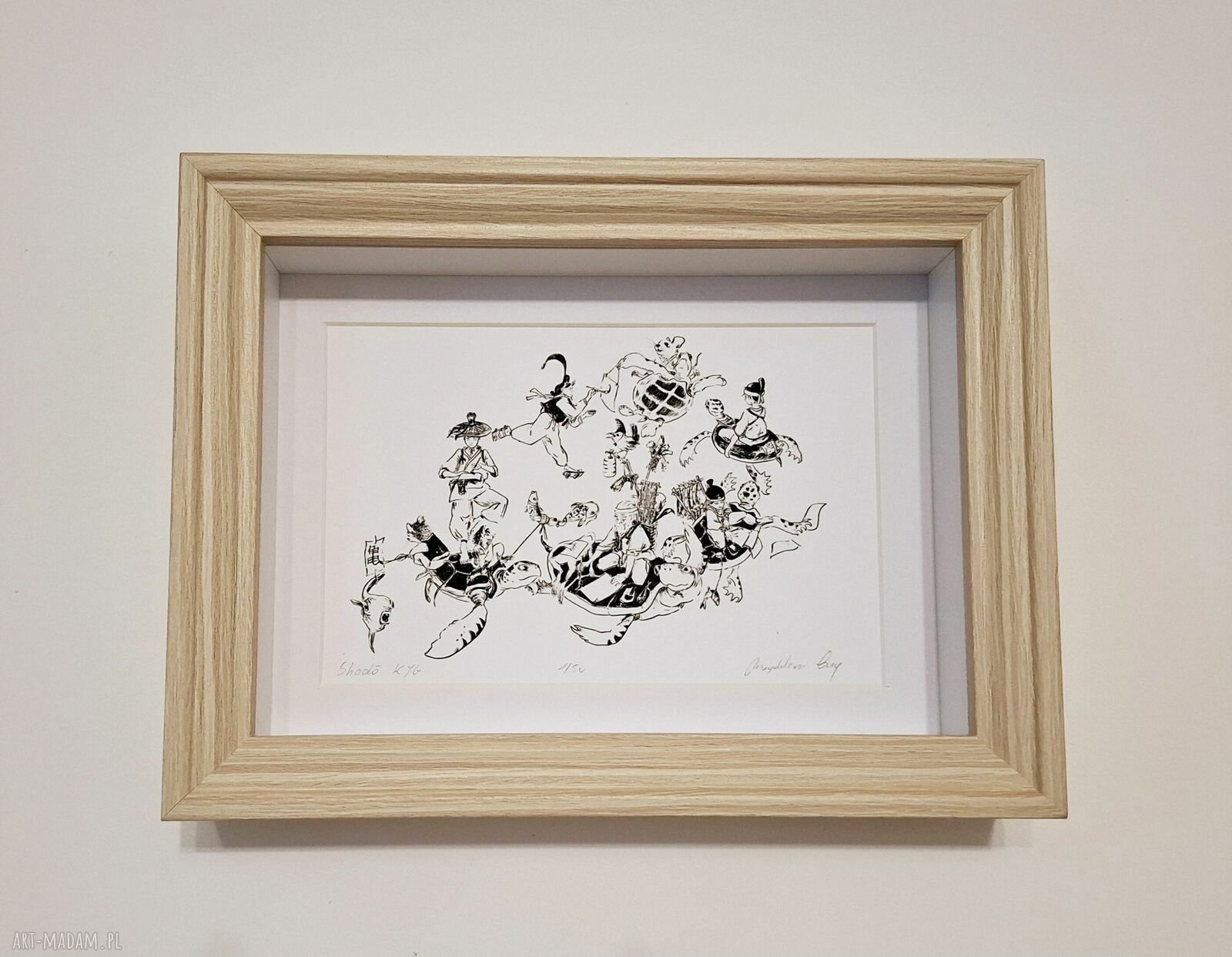 Grafika Shodo KJG 13x18 - Japonia, tusz w ramce 2w1