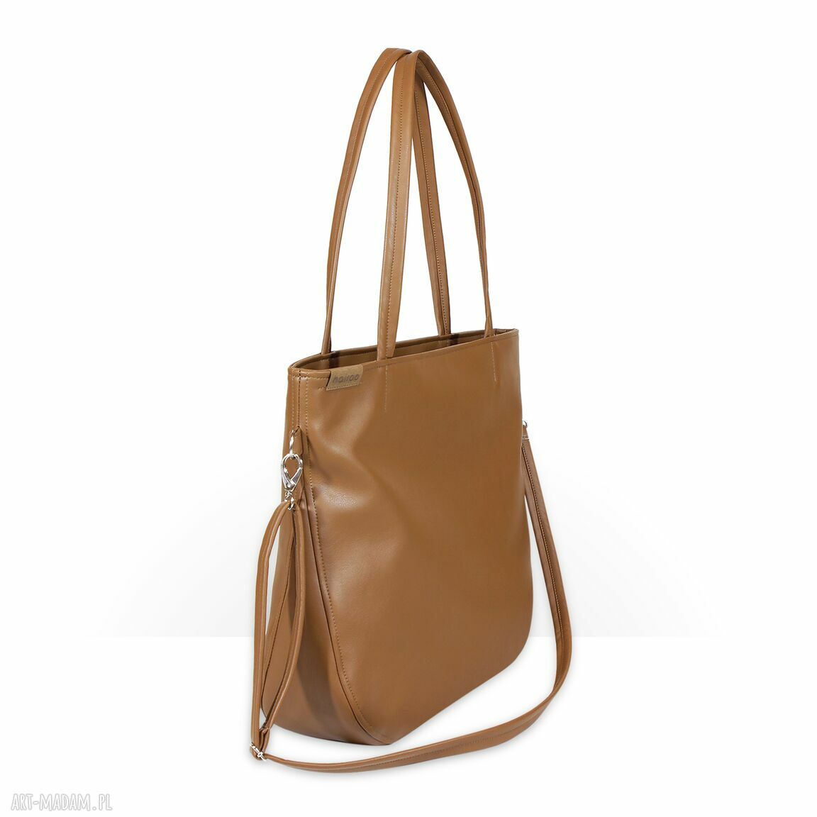 Pacco bag na ramię vegan rudy - torba z regulowanym, odpinanym paskiem