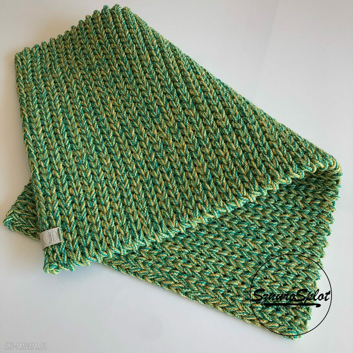 Prostokątna podkładka na stół 40x60 ze sznurka bawełnianego - handmade
