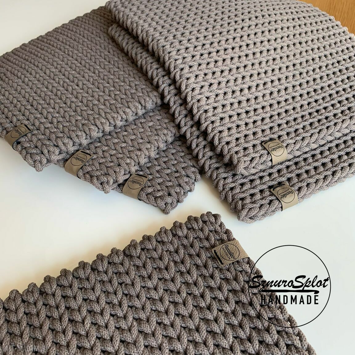 Podkładki prostokątne 30x40 - ręcznie robione pod talerze (komplet 2 szt.)