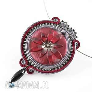 multanka prosty bordowy wisior soutache