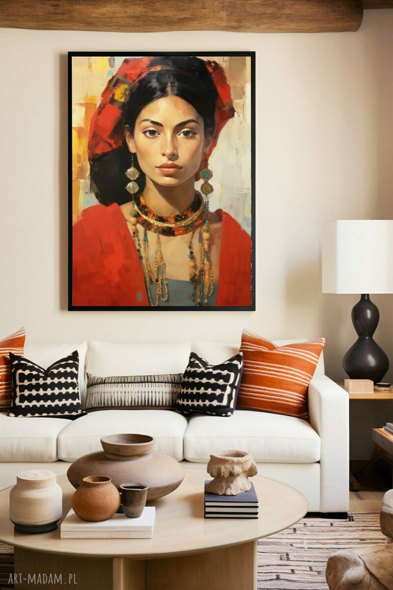 Plakat portret kobiety 40x50 cm do sypialni
