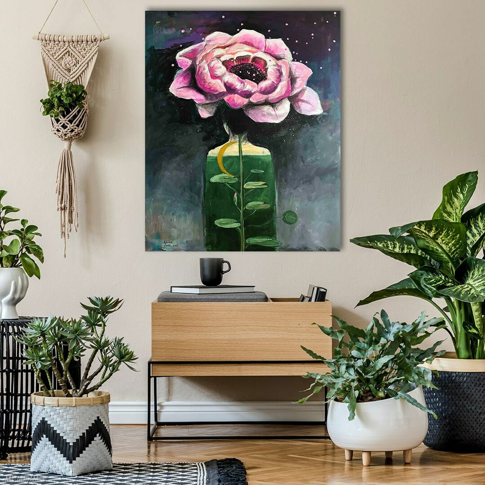 Przebudzenie - oryginalny obraz akrylowy na płótnie 100x80 cm