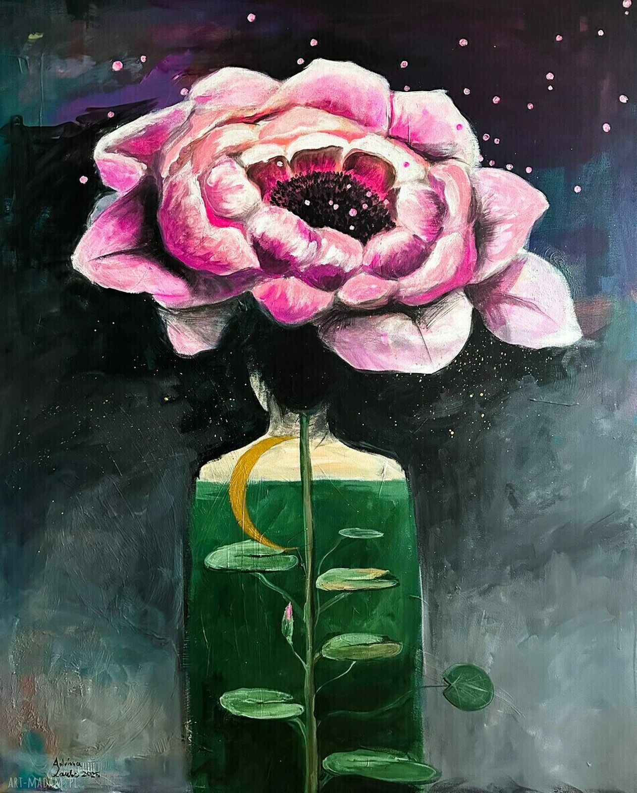 Przebudzenie - oryginalny obraz akrylowy na płótnie 100x80 cm