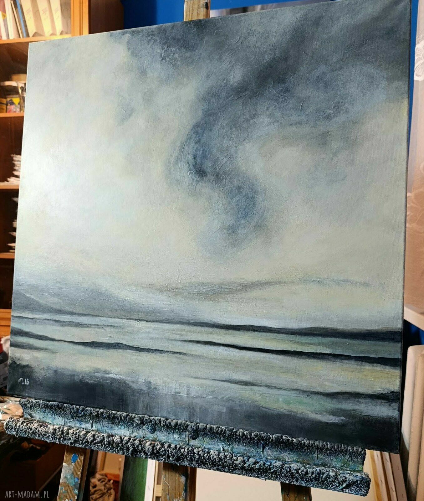 Przebudzenie - oryginalny obraz akrylowy na płótnie 60x60 cm