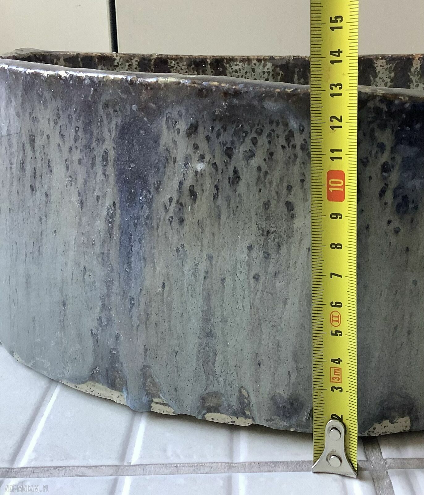 Ceramiczna umywalka nablatowa „Skalisty brzeg” - ręcznie robiona z szamotu (przecena)