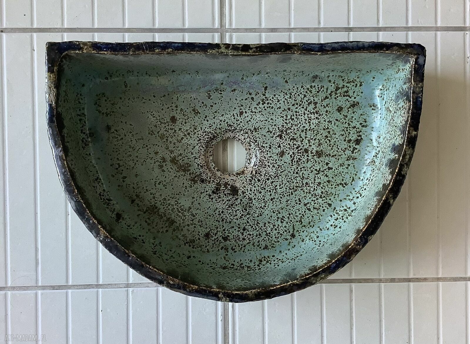 Ceramiczna umywalka nablatowa „Skalisty brzeg” - ręcznie robiona z szamotu przecena