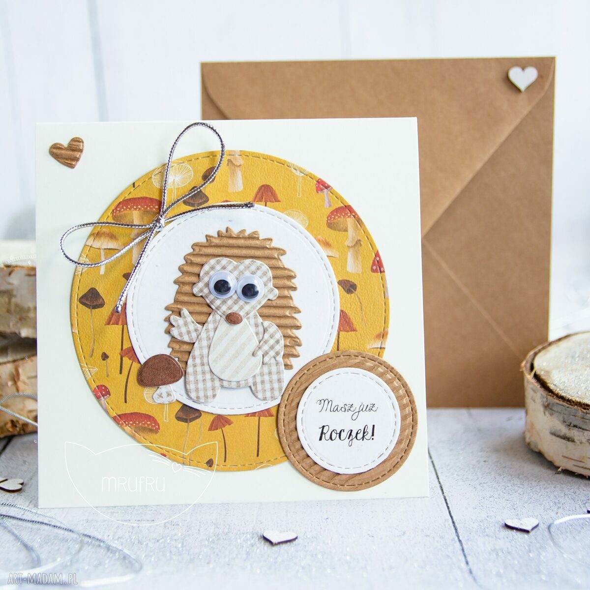 Przepiękna parchworkowa kartka kopercie decydujesz okazji