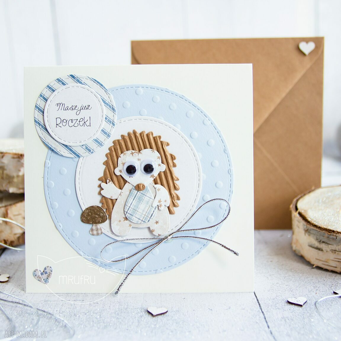 Przepiękna parchworkowa kartka kopercie decydujesz okazji