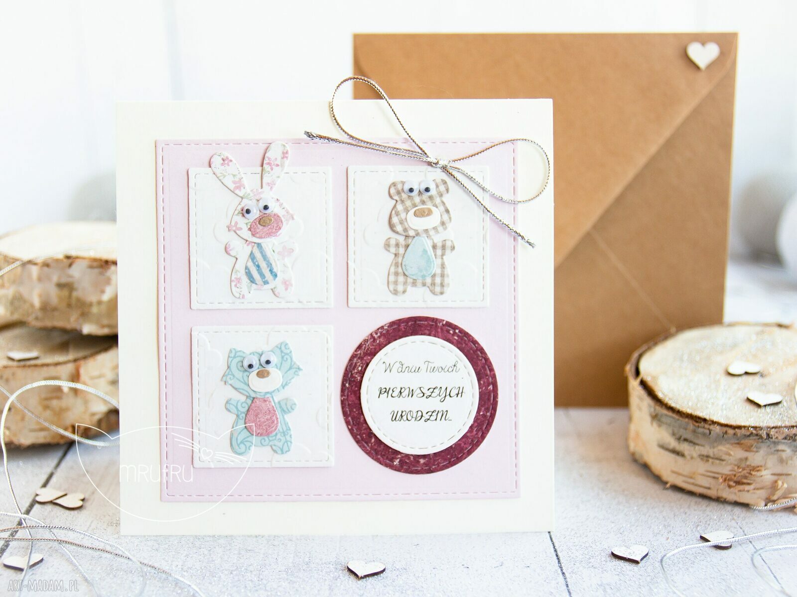 Przepiękna parchworkowa kartka kopercie decydujesz okazji