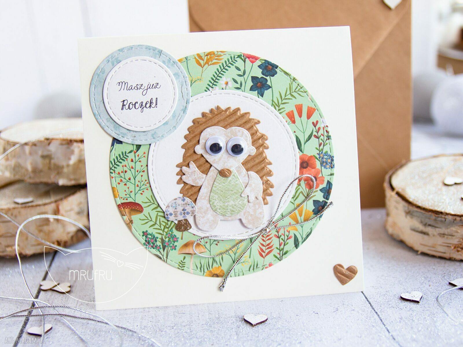 scrapbooking kartki: Przepiękna parchworkowa kartka w kopercie. To Ty decydujesz o okazji