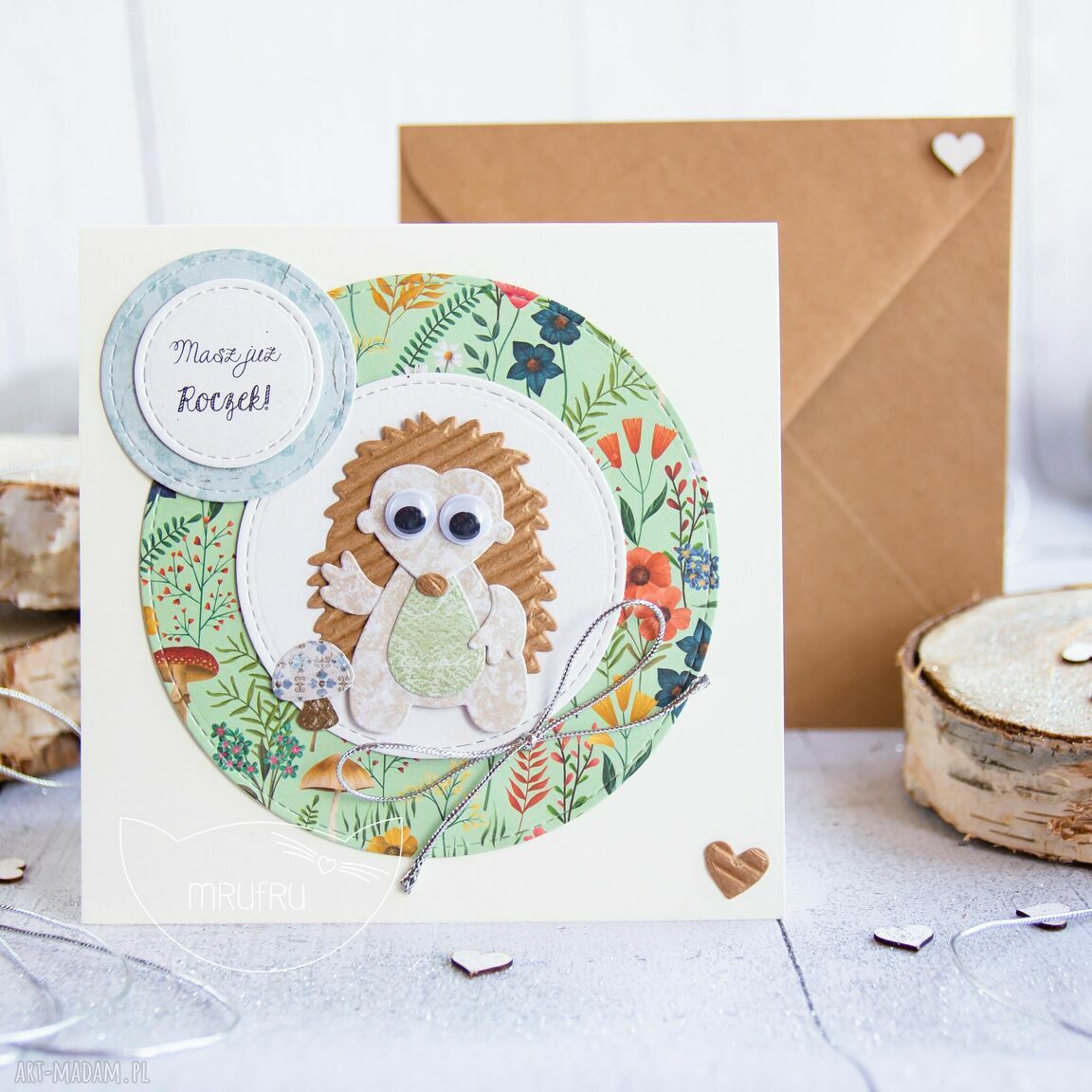 Przepiękna parchworkowa kartka kopercie decydujesz okazji