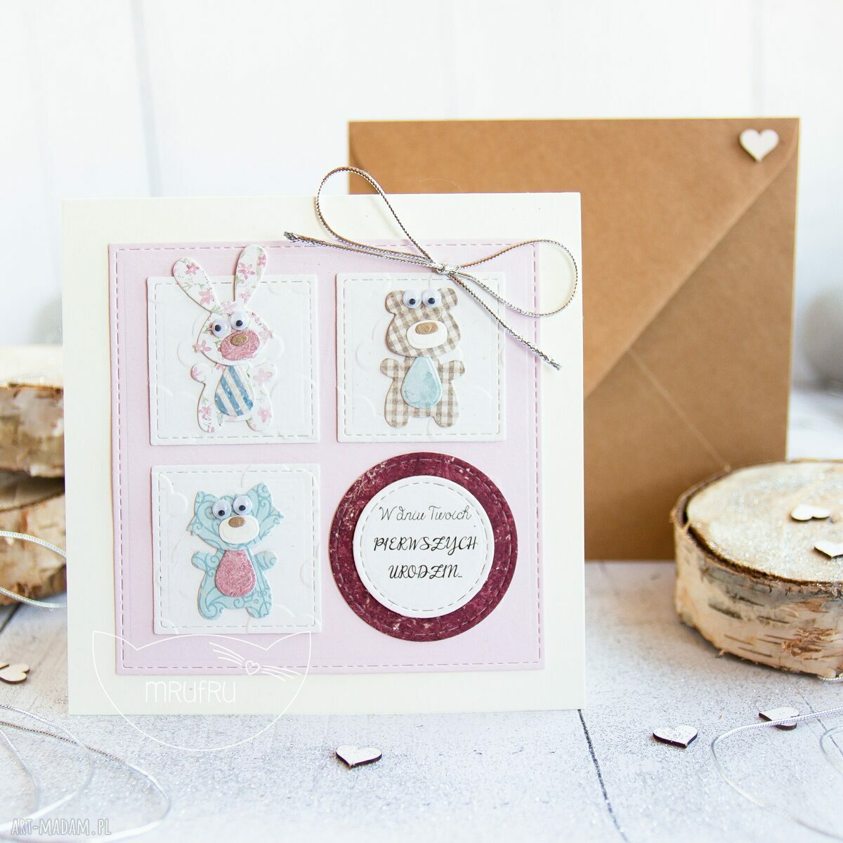 kartki: Przepiękna parchworkowa kartka w kopercie. To Ty decydujesz o okazji