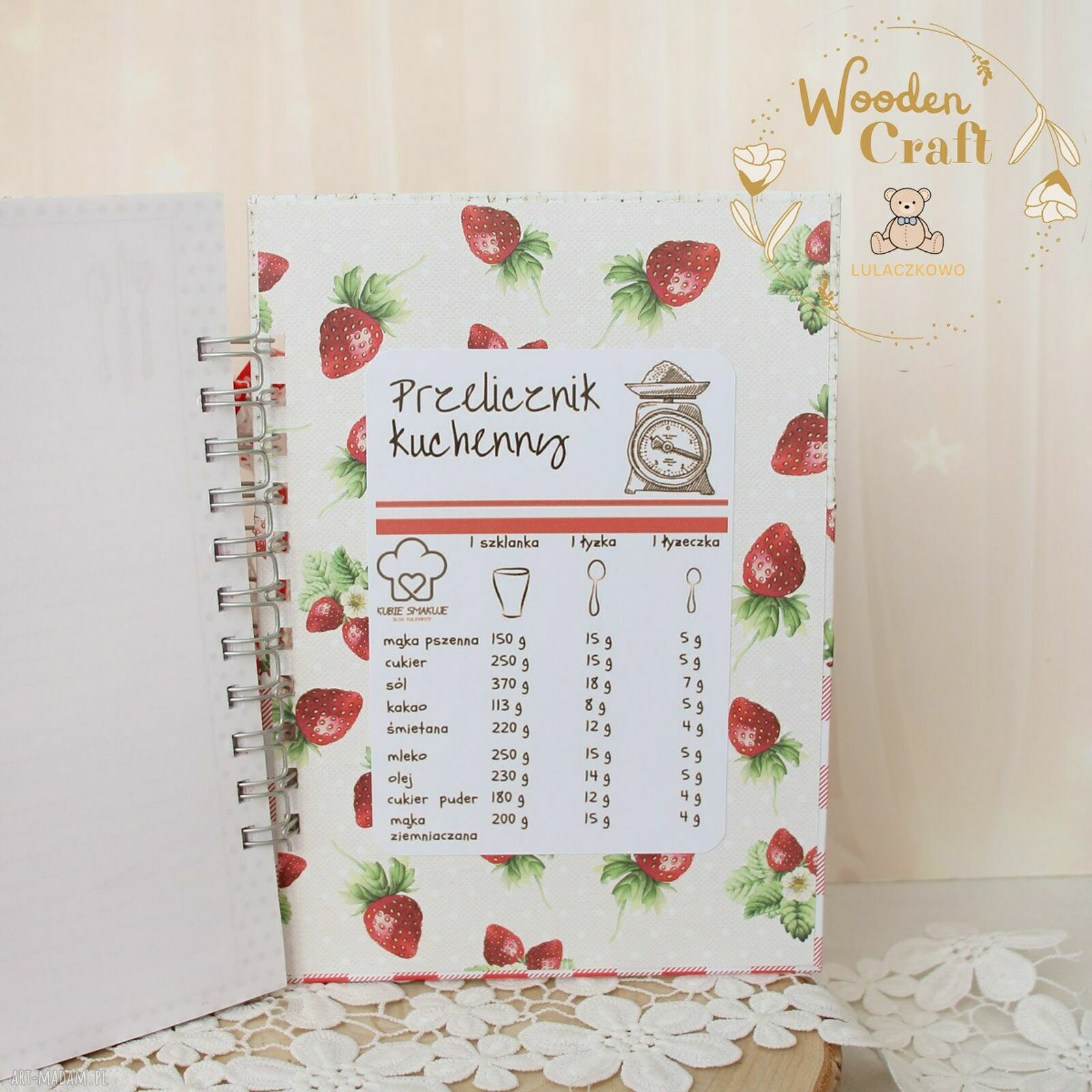 Przepiśnik “Strawberry” - notes kulinarny na przepisy (80 kartek)