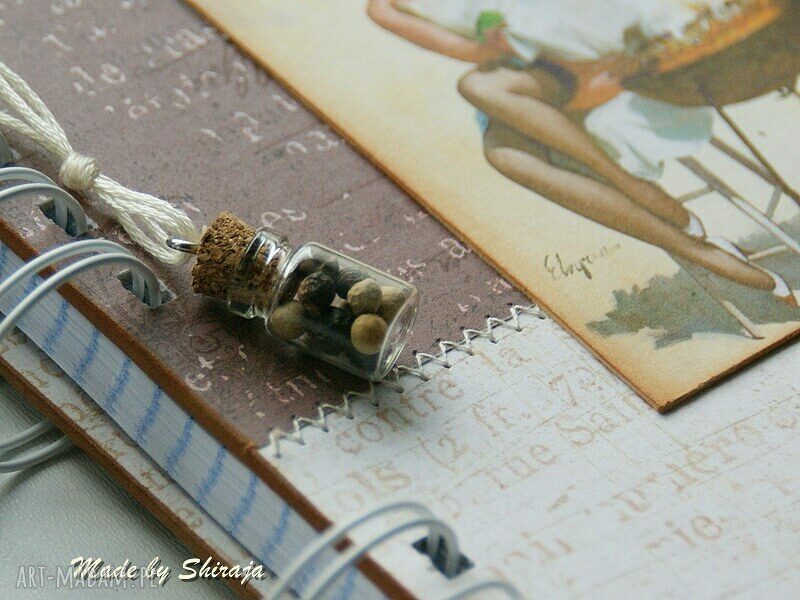 Przepiśnik A5 Pin-Up Girl "Grilujemy" w beżowo-brązowej stylistyce scrapbooking