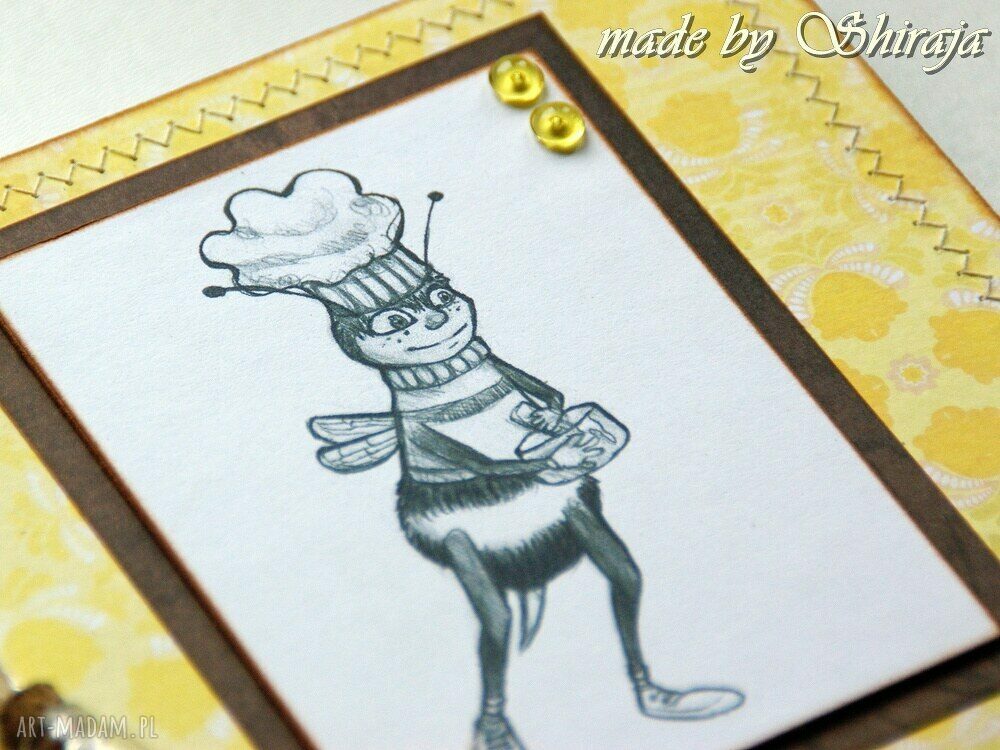 Przepiśnik A5 „Pszczoła w cytrynach” - notes na przepisy w stylu scrapbooking