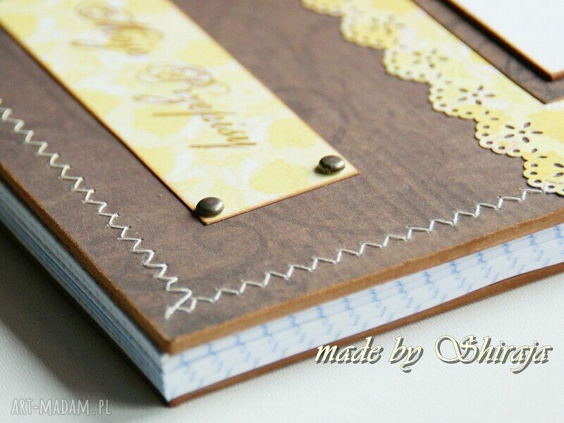 Przepiśnik A5 „Pszczoła w cytrynach” - notes na przepisy w stylu scrapbooking