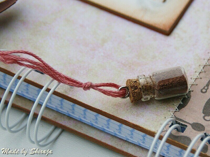 Przepiśnik A5 "Sernik z truskawkami" - kuchenny notes w stylu scrapbooking