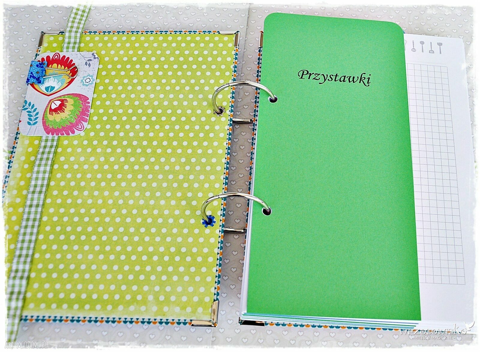 Przepiśnik z przekładkami HandMade