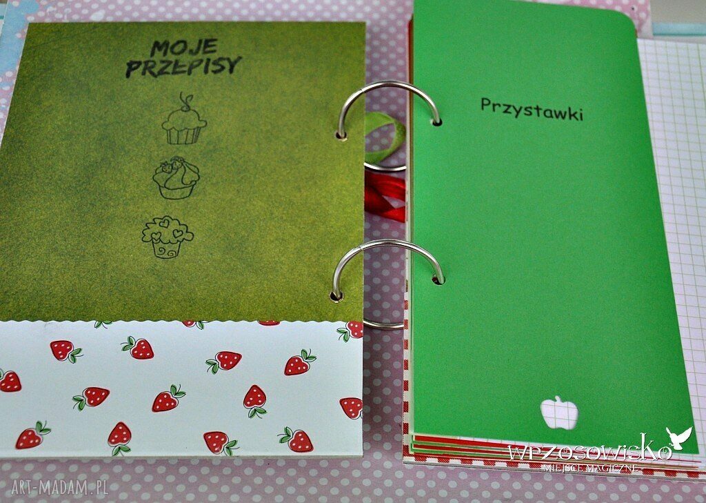 Przepiśnik z truskawkami hand made
