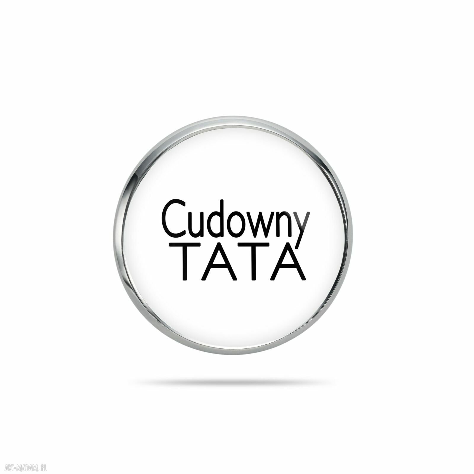 Przypinka do klapy marynarki - Cudowny Tata - ręcznie robiona broszka