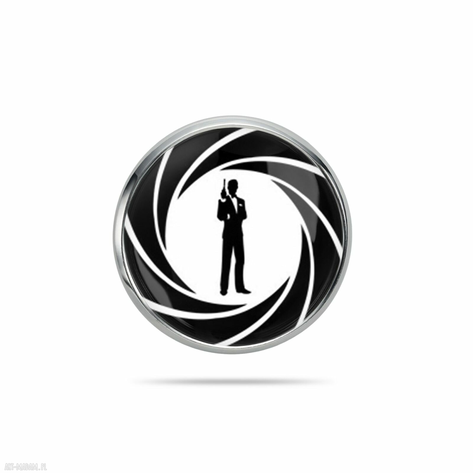 Przypinka do klapy marynarki James Bond - handmade broszka