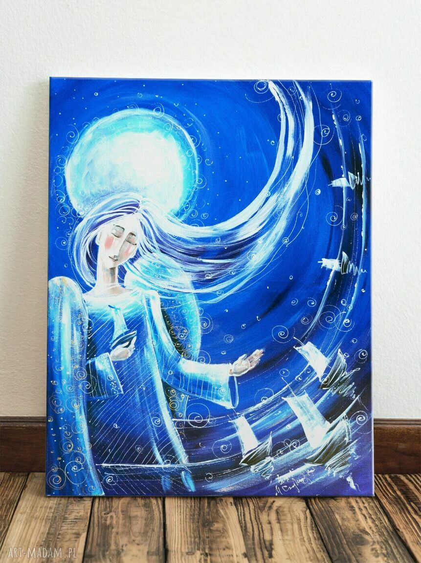 Przytulanie na pożegnanie - giclee na płótnie Canvas (anioł)
