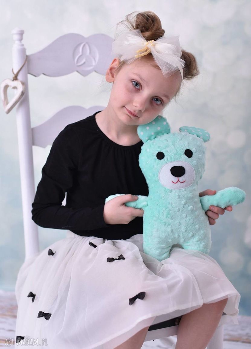 Przytulanka dziecięca Miś handmade - miękka poduszka i maskotka